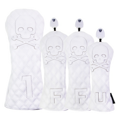 Sleek Black PU Golf Headcovers