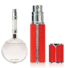 Leather Scent Sprayer 5ml Red - Refillable Travel Atomiser