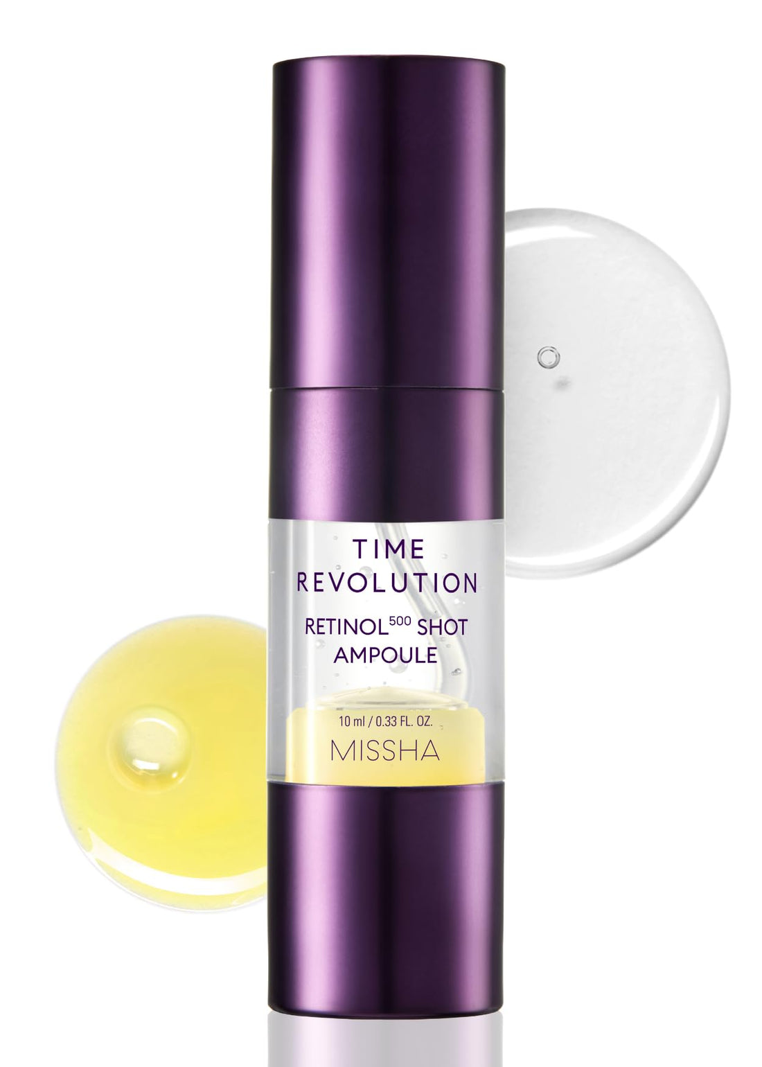 MISSHA Night Revolution Retinol Booster Ampoule 0.33 Fl oz - Korean Skin Elasticity & Radiance Serum