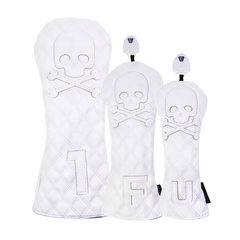 Sleek Black PU Golf Headcovers